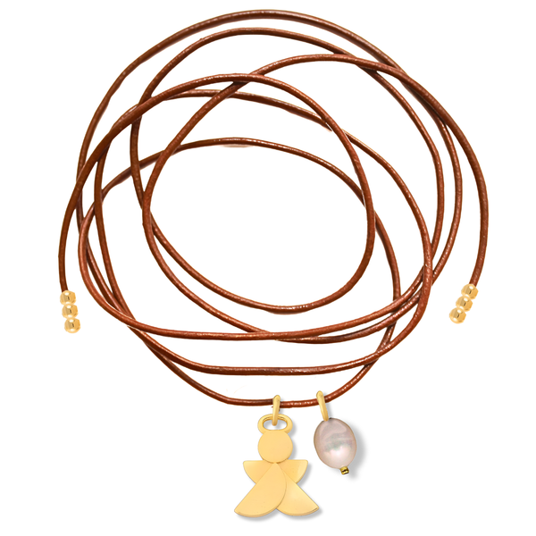 Colar Santo Anjo Marrom