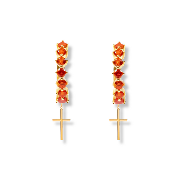 Argola Cruz Laranja