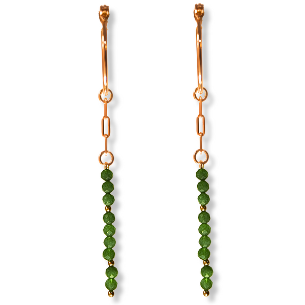 Argola Peppita Verde